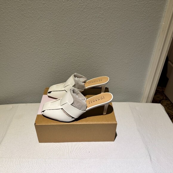 NEW Journee Collection Tristin Mules – White, Size 9, Square Toe, Box Included - Picture 3 of 6